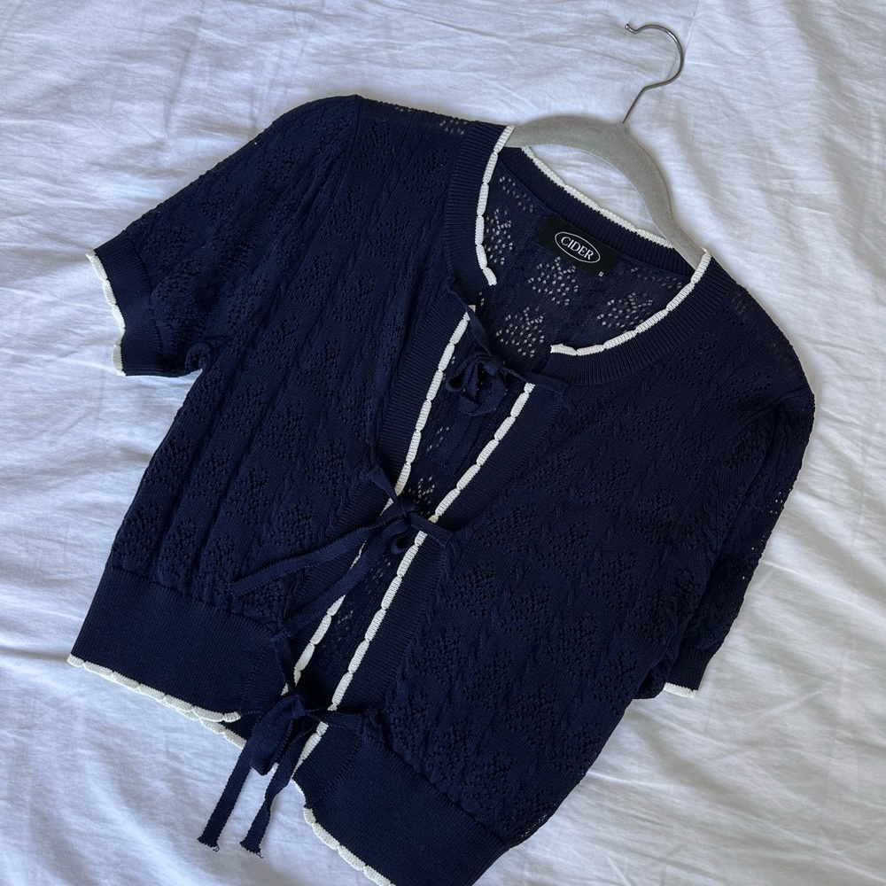 Cider Blue Tie Top